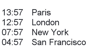 time zones clock desktop